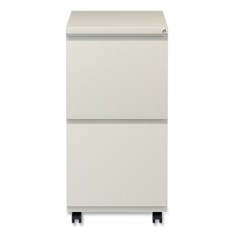 Lockable 2-Drawer Vertical Filing Cabinet - Putty Steel Office Storage