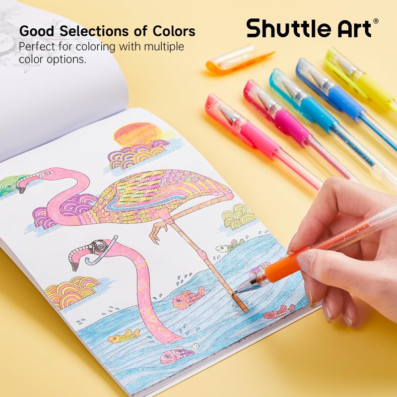 120 Pack Colored Gel Pen Set with 60 Refills - Vibrant Art & Writing Supplies