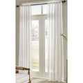 84-Inch Tan Polyester Semi-Sheer Curtain Panel with Grommet Top