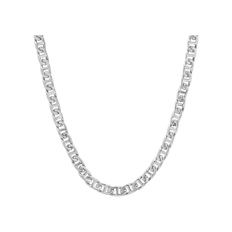 Men's Stainless Steel 24-Inch Mariner Chain Necklace - Hypoallergenic & Durable