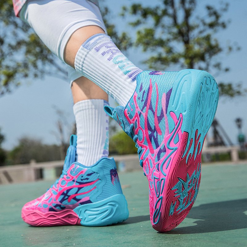 Women's Colorful Basketball & Volleyball High Top Sneakers - Breathable Lightweight Indoor Outdoor Athletic Shoes