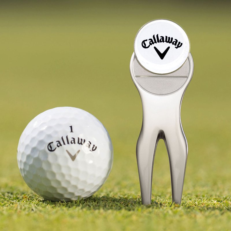 Golf Divot Repair Tool & Magnetic Ball Marker for Greenside Repair