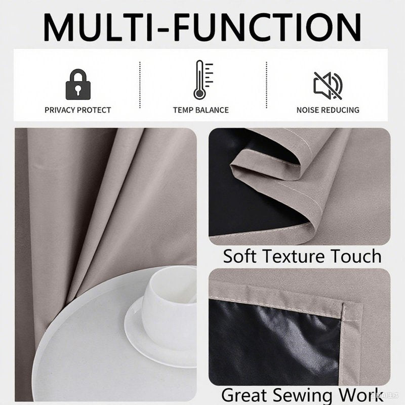 Blackout Thermal Insulation Curtains 79 Inch - Minimalist Window Coverings