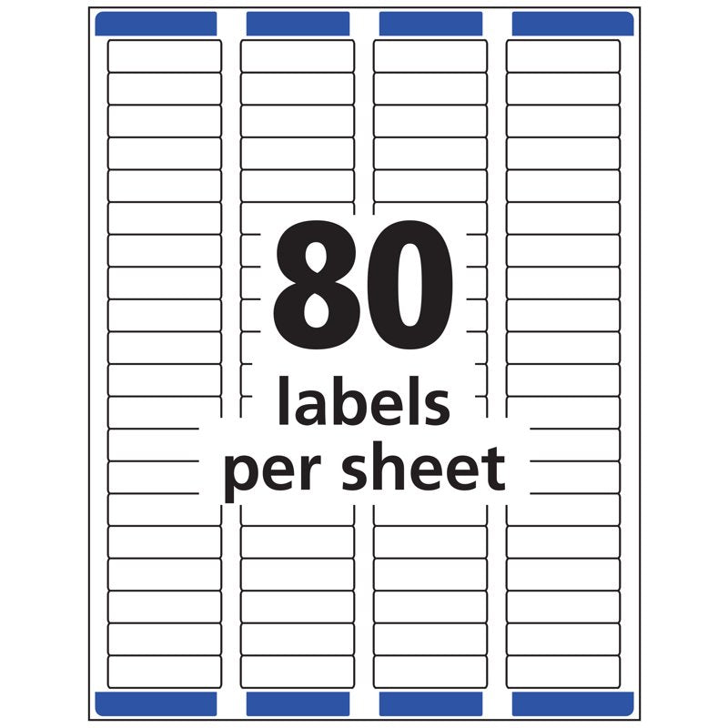Clear Address Labels 1/2 x 1-3/4 Inch, Pack of 800 - Matte Permanent Adhesive