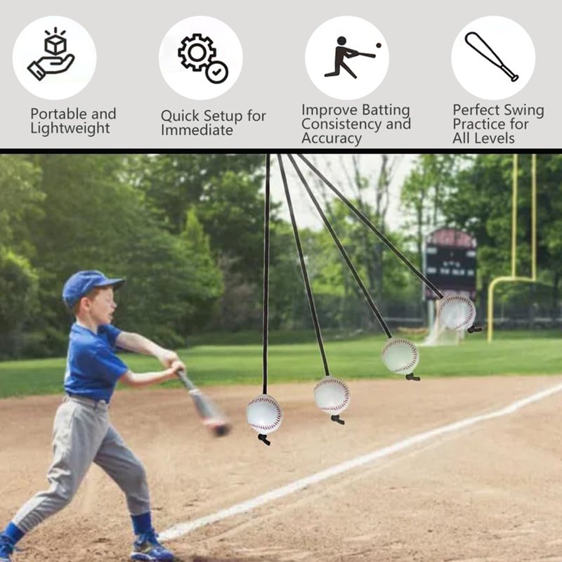 Baseball and Softball Swing Training Rope - Hitting Practice Aid for All Ages