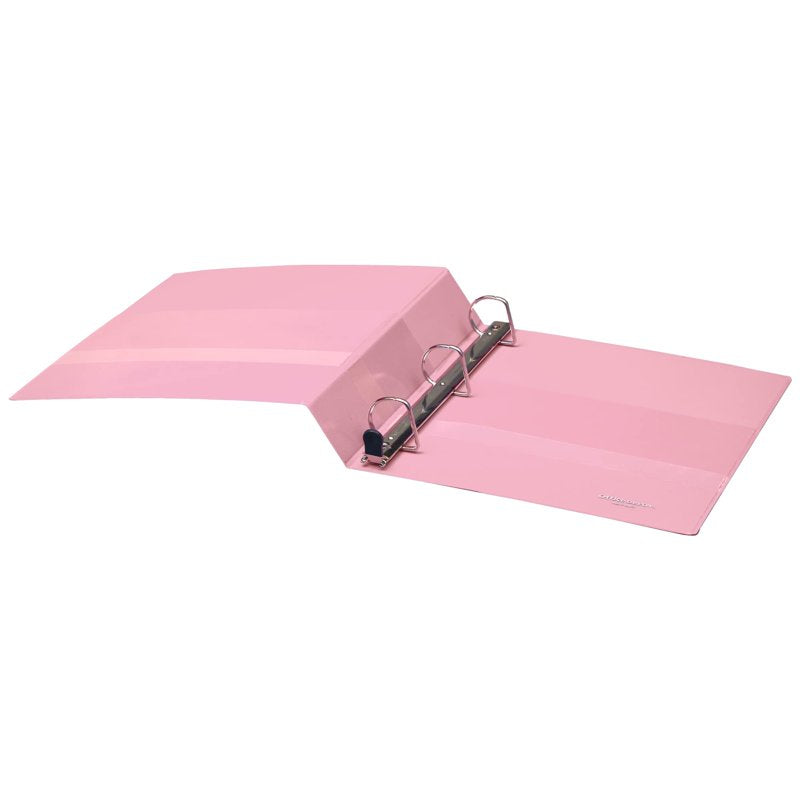 Heavy-Duty 1.5-Inch D-Ring Binder - Pink, Holds 400 Sheets, Office Supplies
