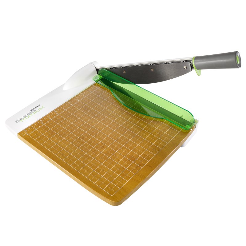 12-Inch Guillotine Paper Trimmer with Safety Guard and Soft Handle