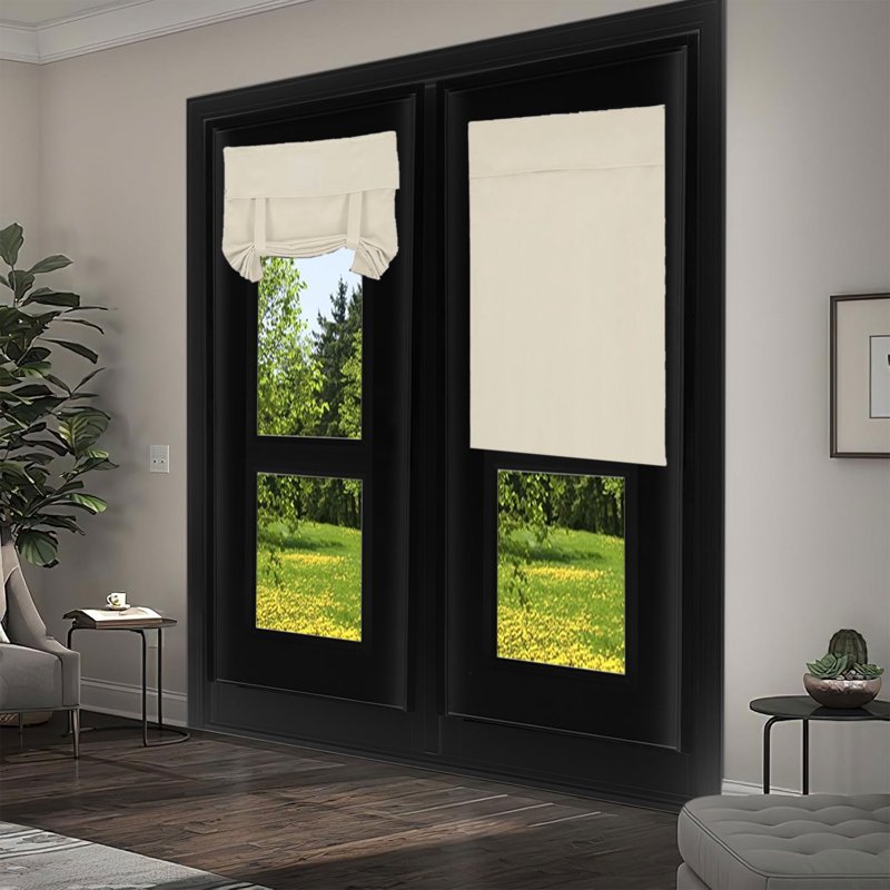 Blackout Insulated Door Curtain for French Doors, Patios & Bedrooms - 26x40 Inches