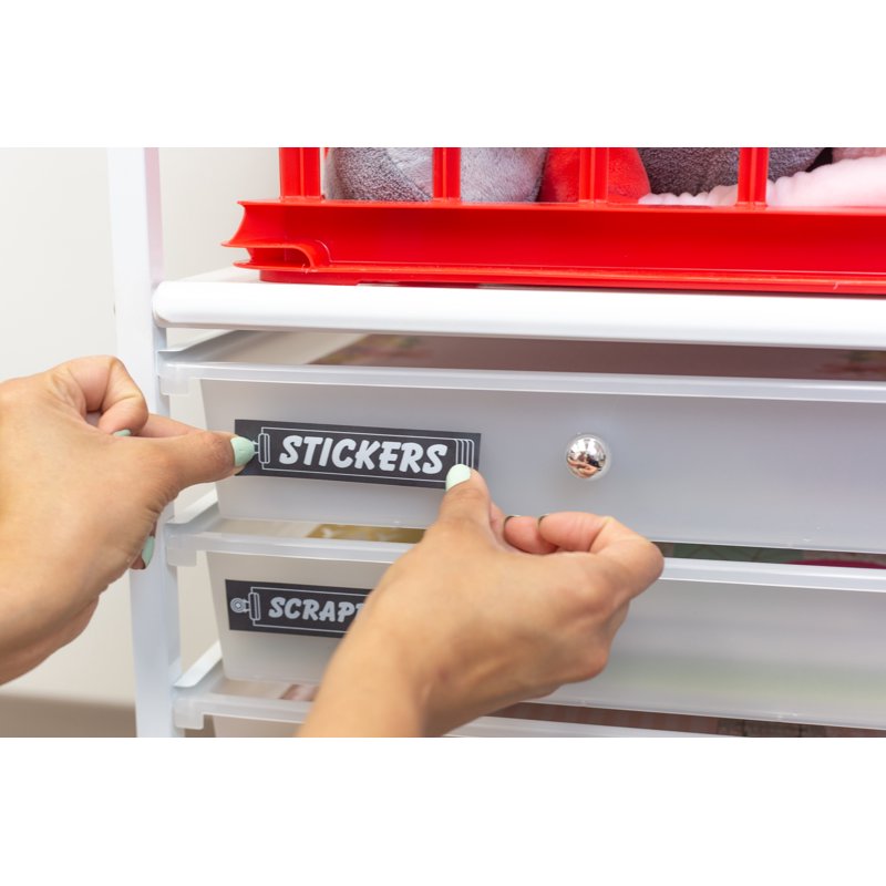 Label Tape for Brother P-Touch - Laminated White on Black, 0.47" x 26.2 ft, Waterproof & Fade-Resistant