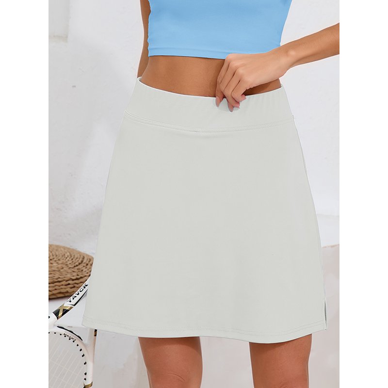 Women's 2-in-1 High-Waisted Tennis Skort with Pockets - Athletic Golf Skirt