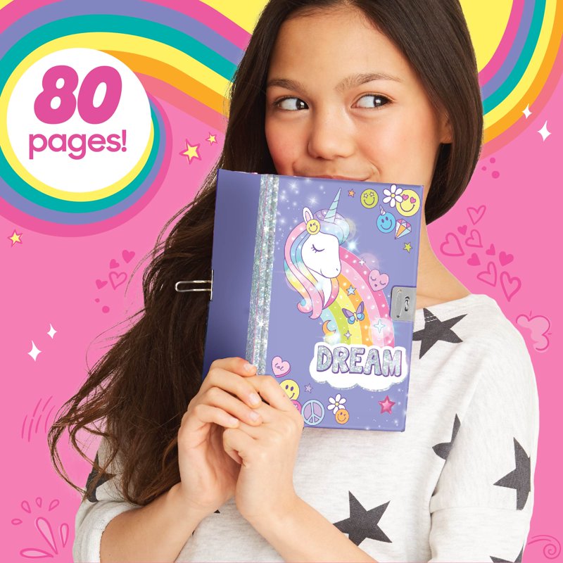 Light-Up Diary for Girls and Kids with Lock, Keys & Pen - Ages 6+