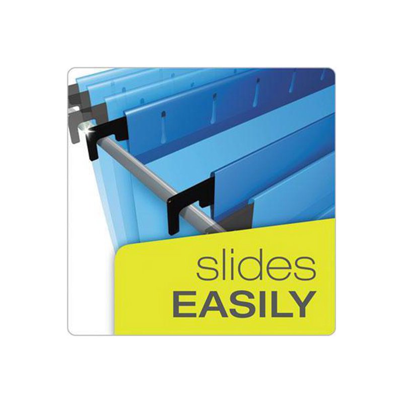 Reinforced Hanging File Folders - 3-inch Capacity, Letter Size, Blue (25 Pack)