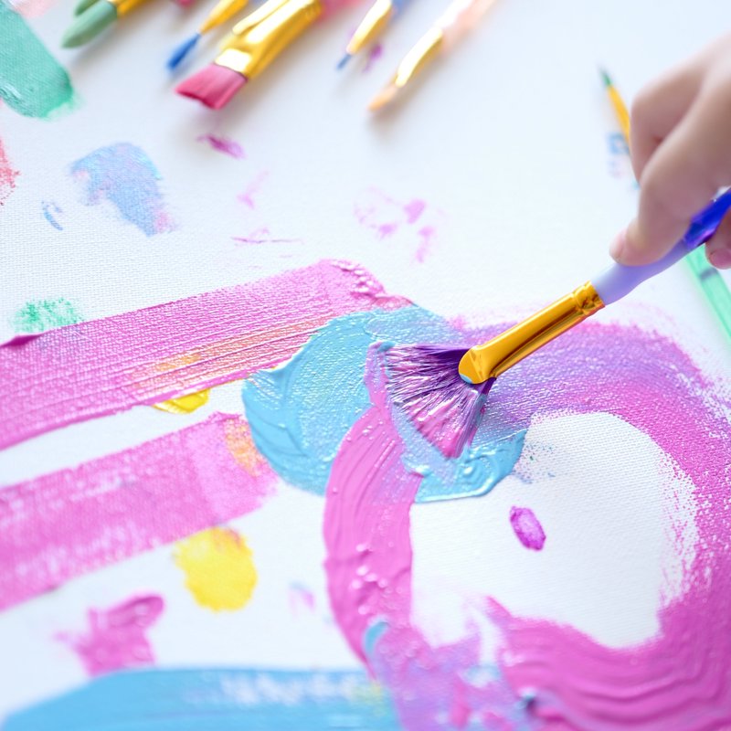 15-Piece Art Brush Set for Kids - Watercolors, Acrylics & Crafting