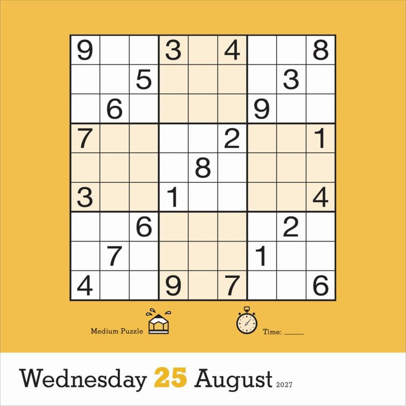Sudoku Page-A-Day Calendar 2027 - Daily Brain Teasers & Puzzles, Eco-Friendly