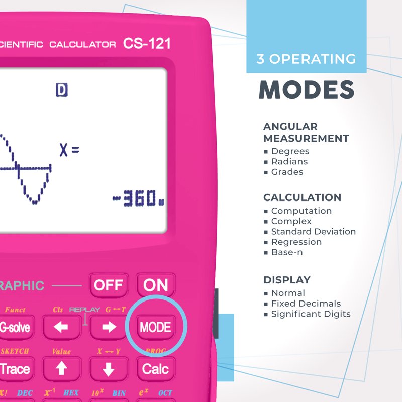 Scientific Graphing Calculator with Multiple Modes and 360 Functions