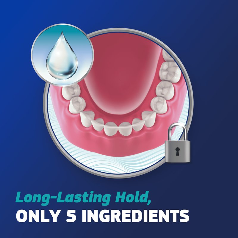 3 Pack Denture Adhesive Cream - Strong Hold, Free from Sulfates & Artificial Ingredients