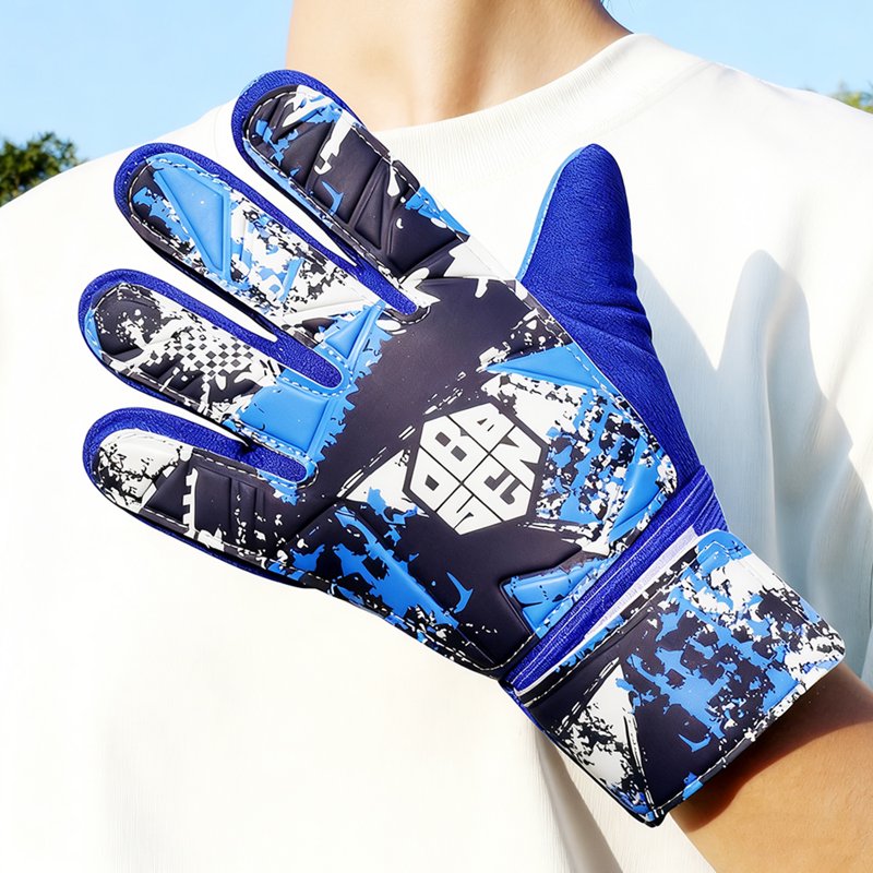Obbsen Kids Goalkeeper Gloves with Grips Palms - Blue Impact, Variation 5