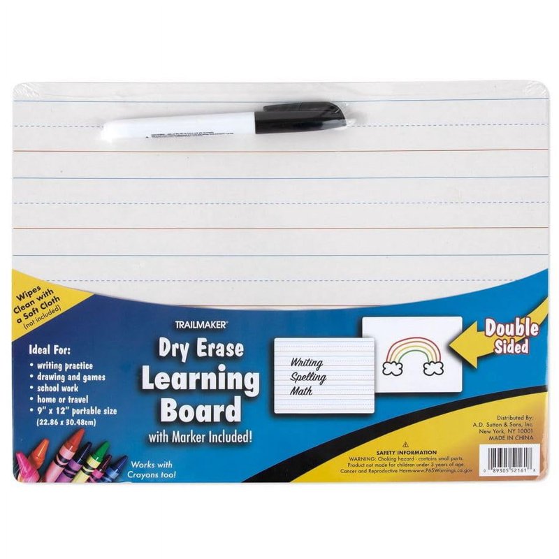 Bulk 100 Pack 9x12 Lined Dry Erase Boards for Classroom & Office