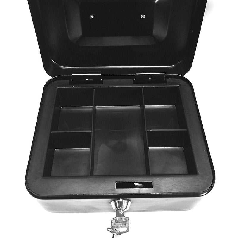 Fireproof Stainless Steel Small Safe Box for Cash & Documents - 20x16x8cm