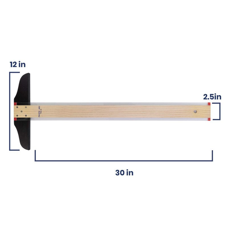 18 Inch T Square with Maple Blade & Acrylic Edge for Drawing & Cutting