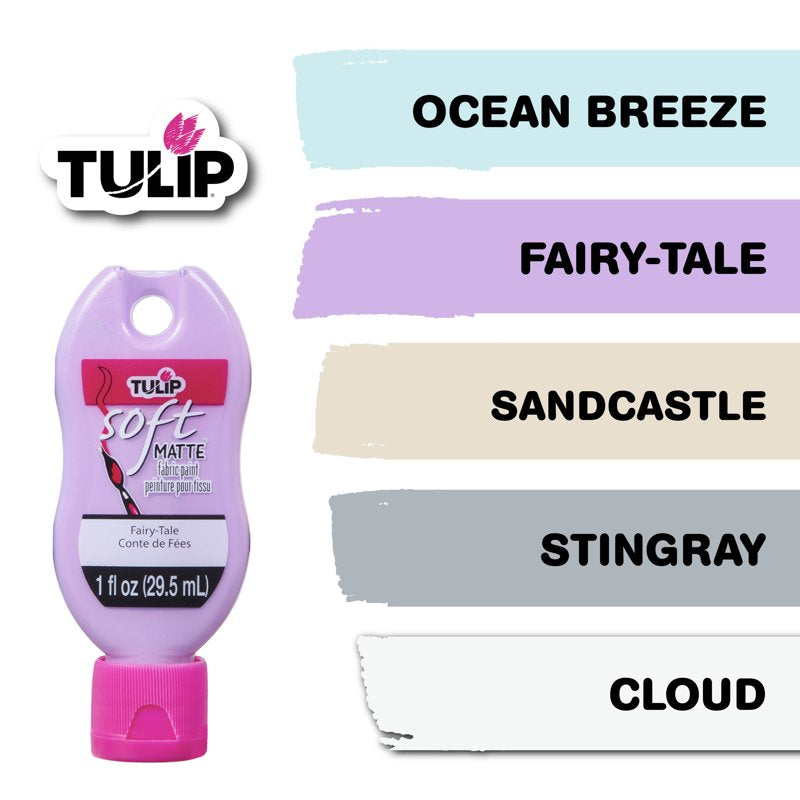 Pastel Fabric Paint Set - 10 Colors, Matte Finish, Permanent & Flexible