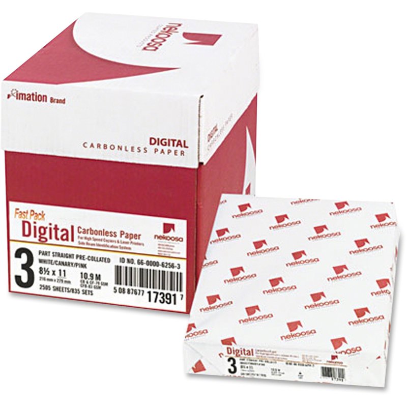 Digital Carbonless Paper Pack - Letter Size, 3 Colors, 2500 Sheets