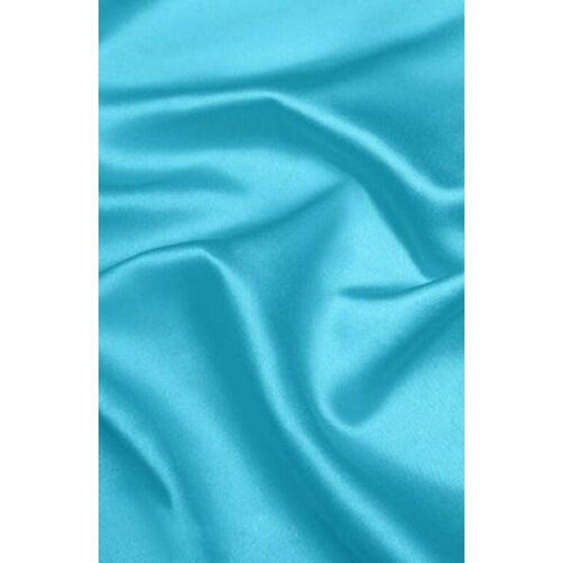 (K54) Aqua Blue Blackout Window Curtain Panel - Unlined Grommets Size 28x54