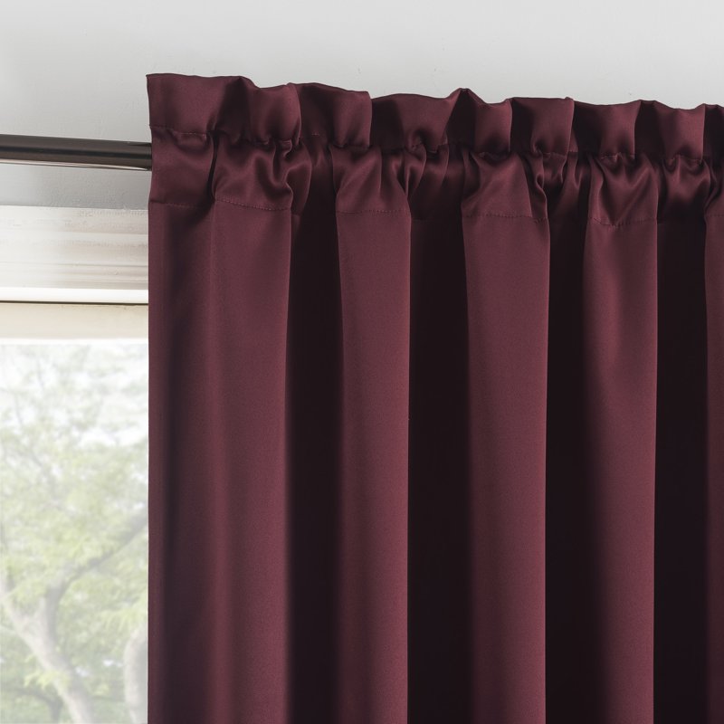 Blackout Curtain Panel - Extreme 100% Light Blocking, Rod Pocket, Various Sizes & Colors