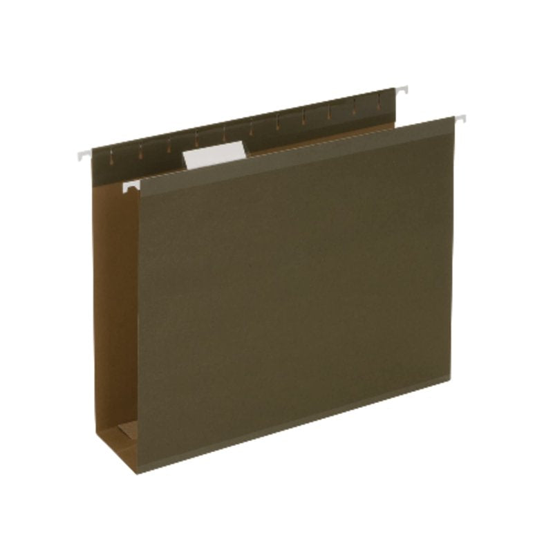 Reinforced Extra Capacity Hanging File Folders - Green, Letter Size, 25 Pack