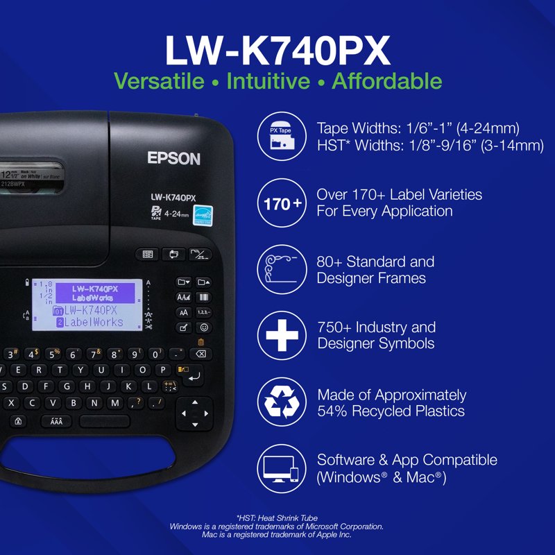 Industrial Handheld Label Maker with 170+ Tape Options - Compact & Durable