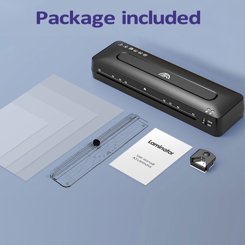 A3 Laminator Machine with Cold & Hot Modes, 20 Sheets, Paper Trimmer & Corner Rounder