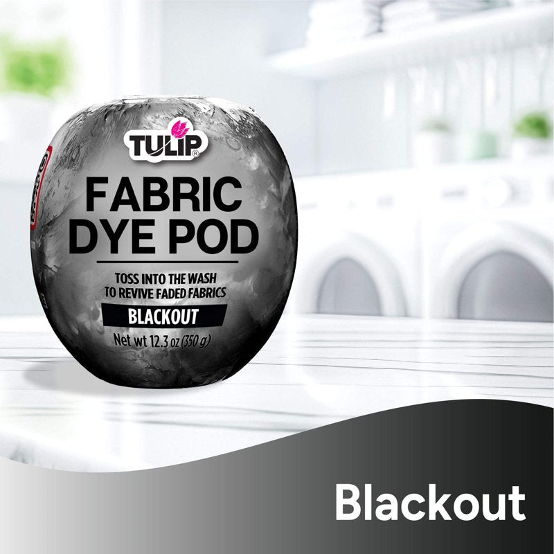 Fabric Dye Pods for Washing Machines Blackout Color 12.3 oz - Tulip