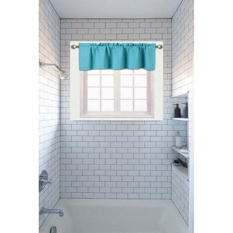 Blackout Window Valance Curtain with Rod Pocket - 54 x 18 Inches