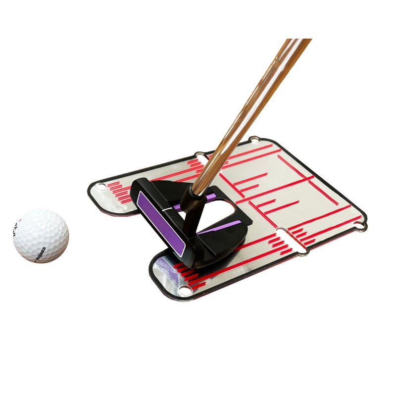 Golf Putting Alignment Mirror - Portable Practice Aid for Consistent Stroke