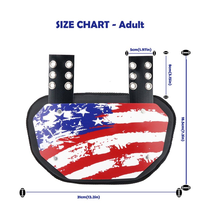 Football Back Plate Lower Back Pads for Youth & Adult Protective Gear