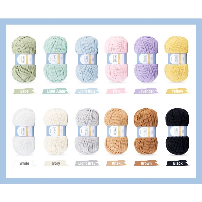 Bulky Chenille Yarn 6-Pack for Crocheting & Knitting - Soft, Plush, 7 oz Skeins