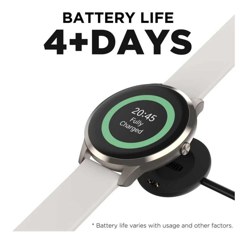 Sport Smartwatch with Titanium Case & Strap Fitness Tracker