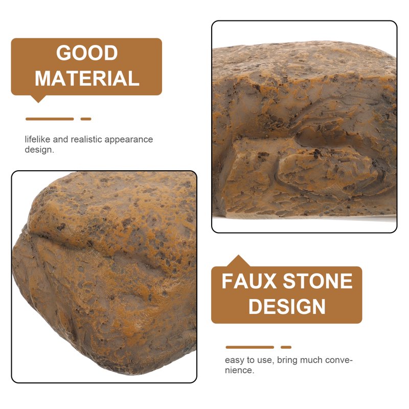 Simulated Stone Hidden Key Hider Safe for Outdoor Garden Keys and Small Items