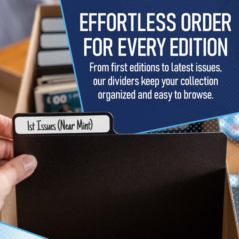 Comic Book Dividers 10 Pack - Archival Quality Plastic Storage Labels