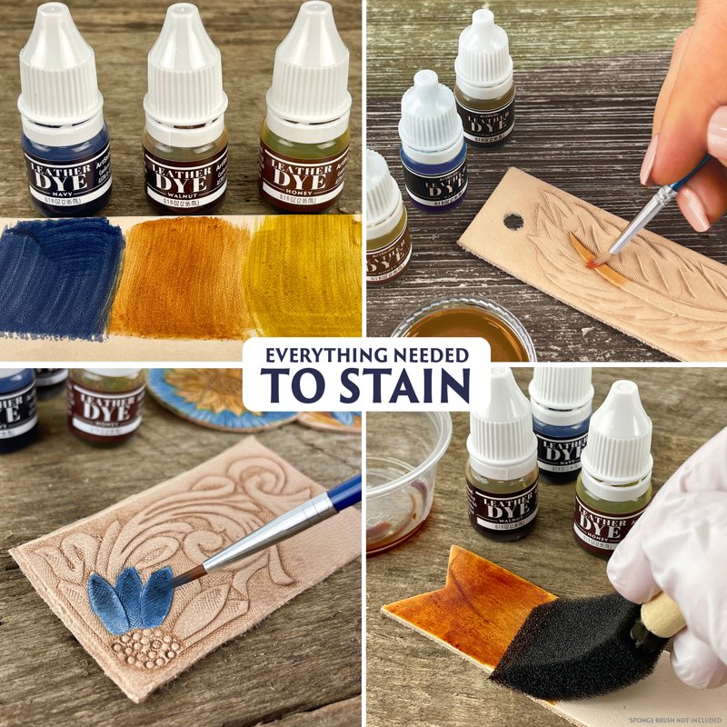 Leather Craft Kit for Beginners - 64 Piece Leather Working Set