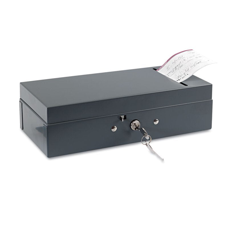Fire-Resistant Steel Security Box with Key Lock for Valuables