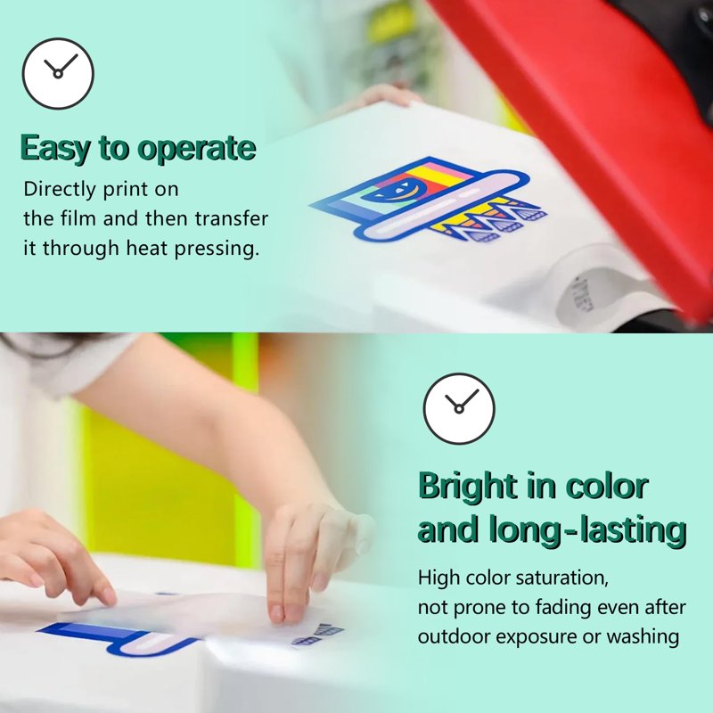 A3 DTF Transfer Film 20 Sheets Matte PET Heat Transfer Paper for Inkjet Printers