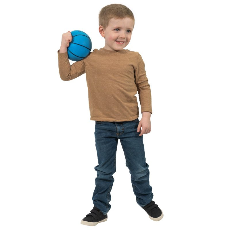 6-Inch Blue Silent Indoor Basketball for Kids and Casual Play