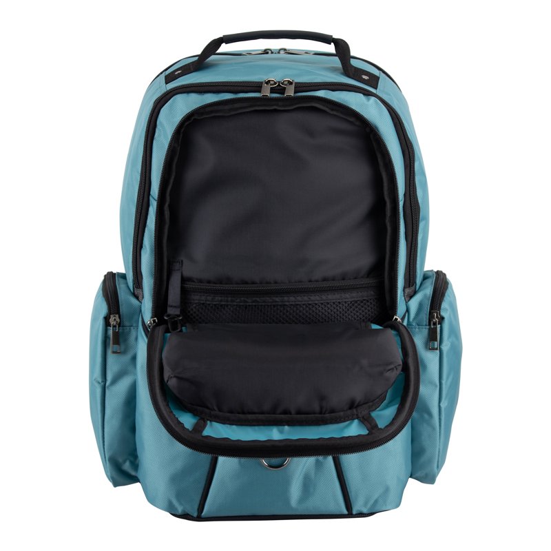Unisex 19-Inch Tech Backpack with Laptop Pocket and Trolley Sleeve