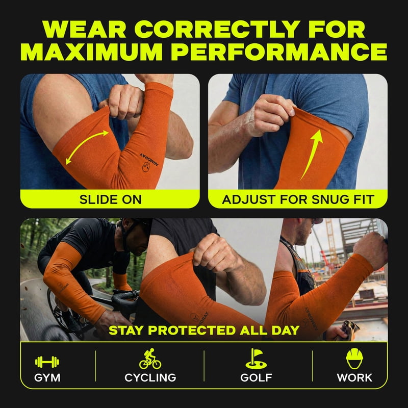 Arm Sleeves for Men Women Sports Compression UV Sun Protection 10 Pairs