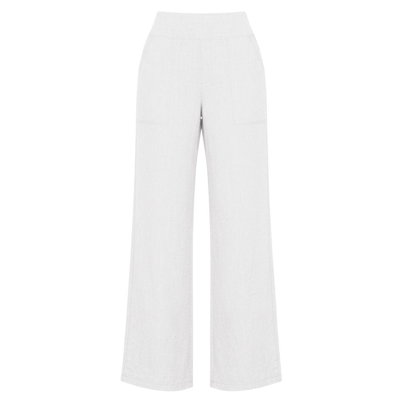 High Waist Linen Cotton Pants for Women Loose Fit Summer Casual Trousers