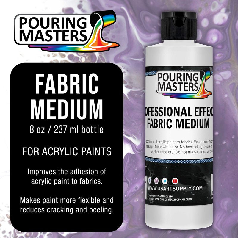 Fabric Medium for Acrylic Paints - 8oz Extender & Adhesion Enhancer