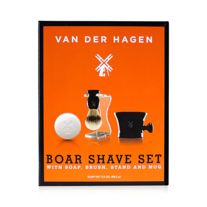 Men's Boar Bristle Shave Set with Soap Mug & Brush - 1 oz Size