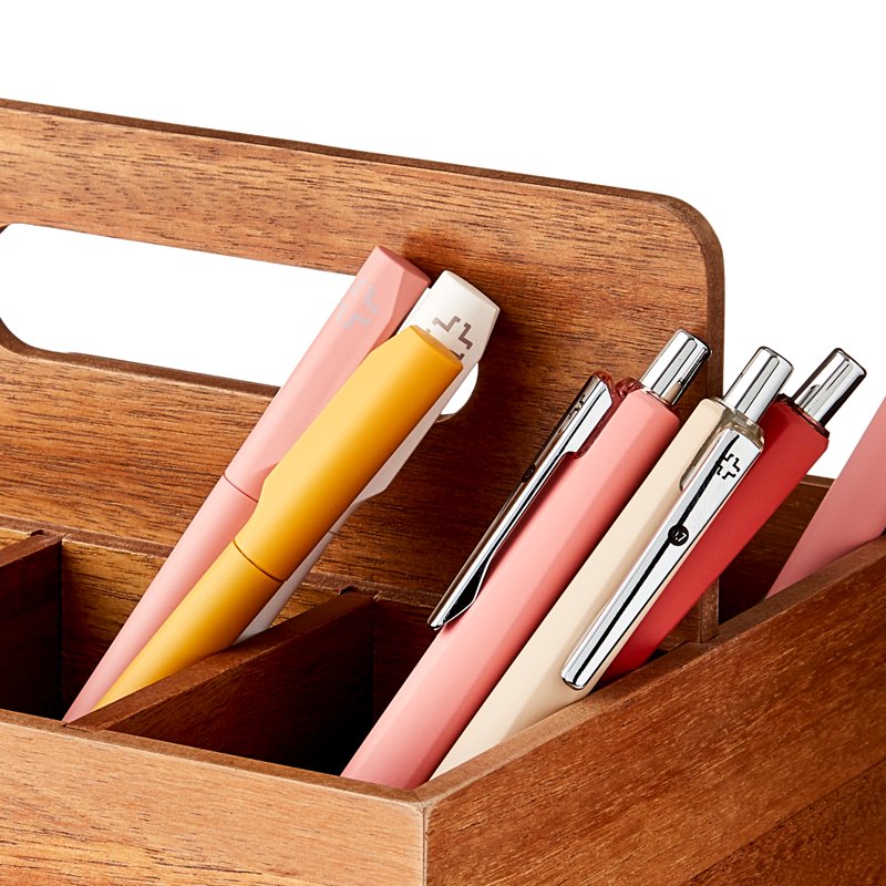 Desktop Caddy Organizer with 6 Compartments - Small Office Desk Storage