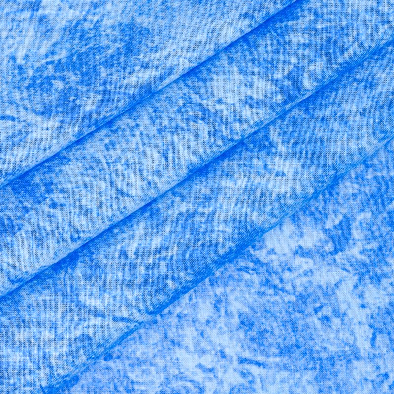 Cotton Quilt Fabric Batik Blue 1 Yard - Sewing & Craft Material